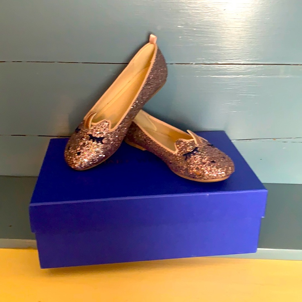 Unicorn glittery slip-ons for kids